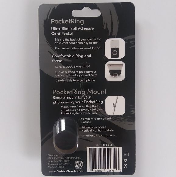 Phone Pocket Ring Ultra-Slim Credit Card Pocket - Picture 2 of 3